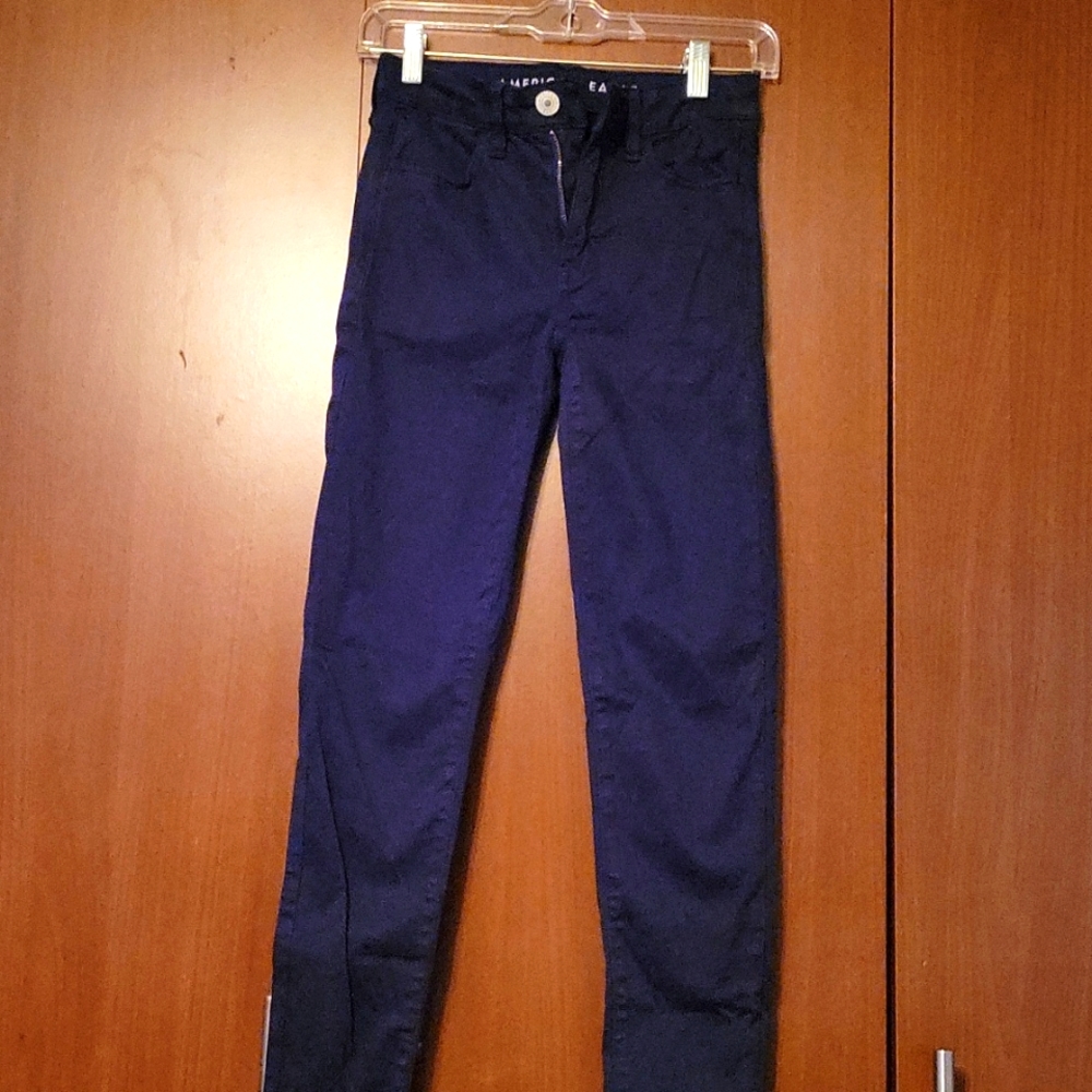 American Eagle Navy Khaki Pants size 00